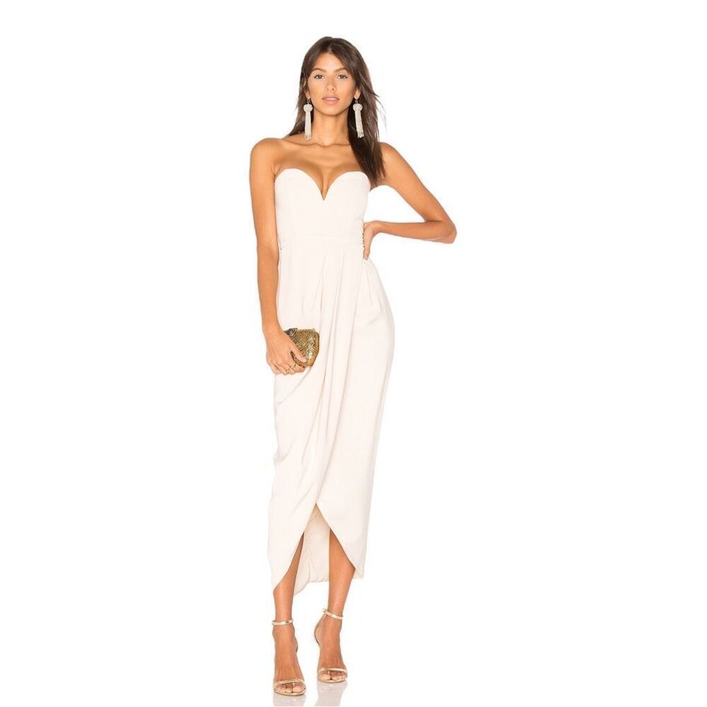 Bustier Draped Maxi Dress in‎ Nude Shona Joy 4